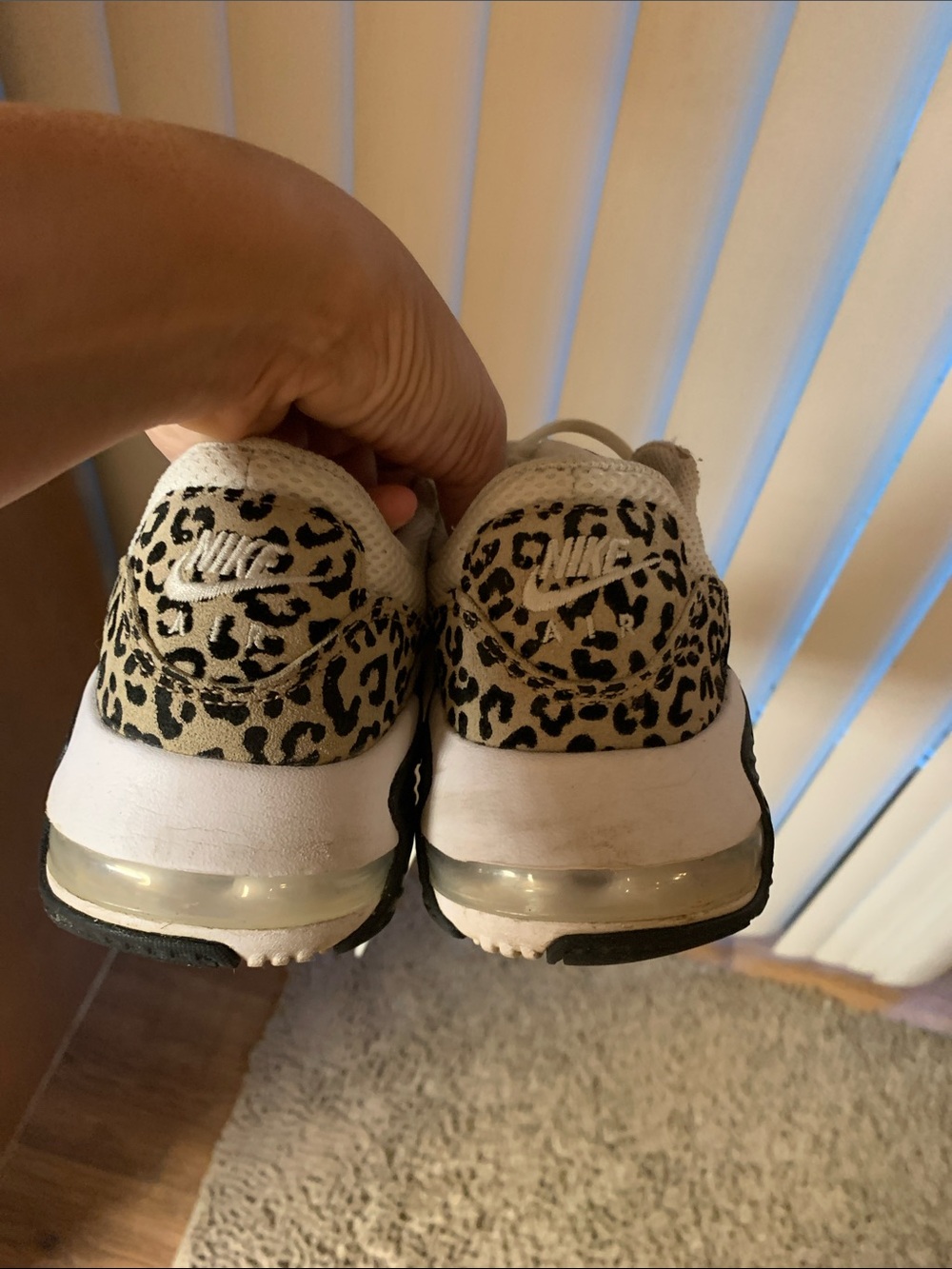 Nike Air Max Women's Sneakers White with Leopard Print and Black Accents - Picture 6 of 11